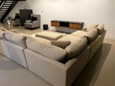 Stylish Comfort Crate&Barrel Lounge deep Corner Sofa Beige