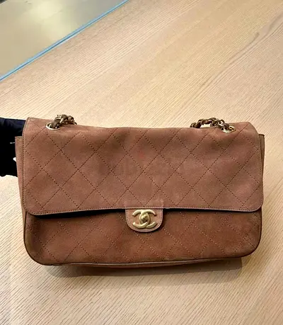 BRAND NEW CHANEL SOUPLISSIMO SUEDE BAG 26A