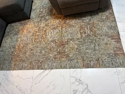 Large Abstract Modern Living Room Carpet - Neutral Tones - Crate&Barrel Carpet