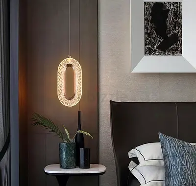 Modern Oval LED Pendant Light - Decorative Hanging Lamp