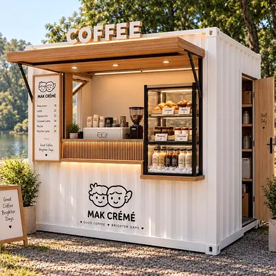 Wooden Coffee Kiosk For Sale | Coffee Kiosk Design in UAE