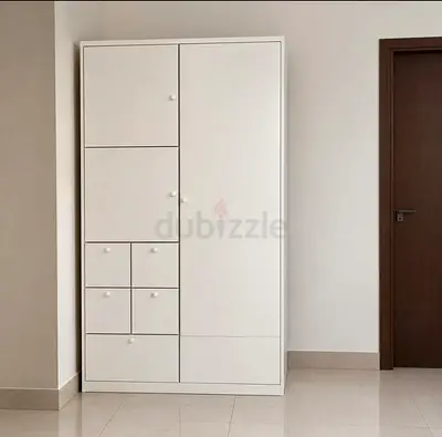 Ikea white multi-door wardrobe with drawers — good condition