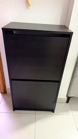 IKEA Slim 2-Drawer Black Shoe Cabinet / Storage Unit