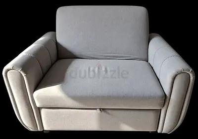 Grey Single-Seater Sofa Bed