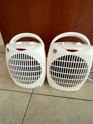 Pair of Small Portable Electric Fan Heaters - Perfect Condition