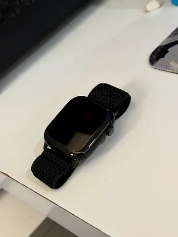 Apple Watch Series 11 (black) with black woven sport loop - good condition