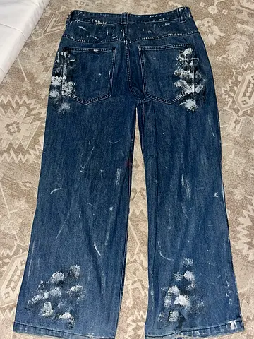 Jaded london painted blue jeans size 34