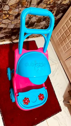 Pink & Blue Plastic Baby Push Walker / Ride-On Trainer