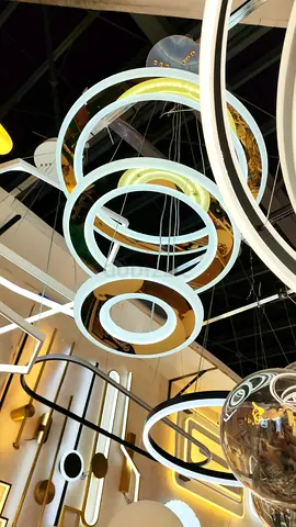 Modern LED Ring Chandelier - Multi-Ring Pendant Light