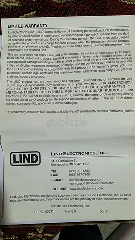 LIND AC DC LAPTOP CHARGER FOR SALE
