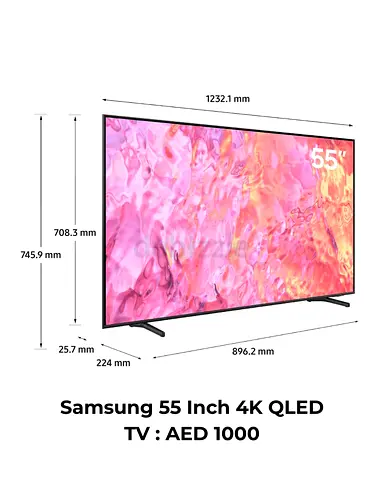 Samsung 55" 4K QLED TV - Good Working Condition