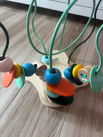 Wooden Bead Maze Activity Toy - Good Condition