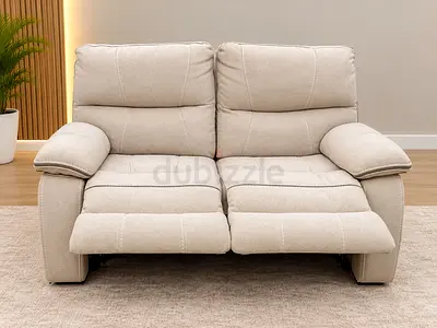 Beige 2-Seater Recliner Sofa (Comfortable, Good Condition)