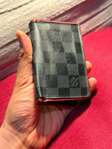Louis Vuitton Pre-owned black checkered leather wallet