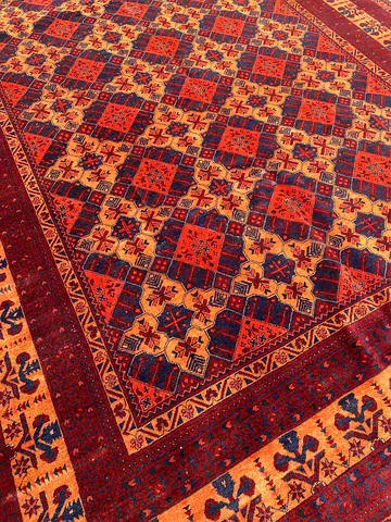 Handmade vintage and tribal area Wool Rug - Good Condition size 2.00 by 3.00