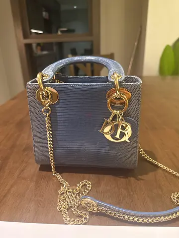 Dior lady dior bag lizard with receipts (dubai mall)