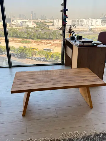 Solid Wood Slatted Coffee Table