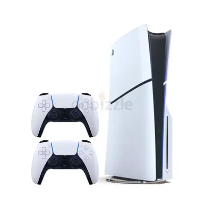 Sony PlayStation 5 Gaming Console Slim - Disc Edition with 2 Controllers, 1 TB - PS5