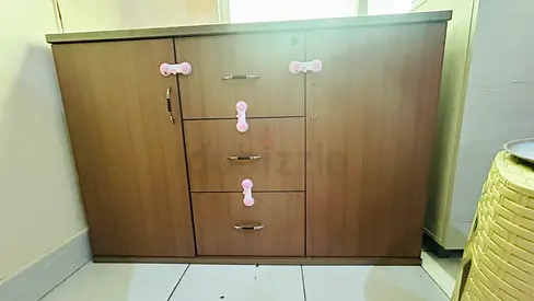 Wooden Storage Cabinet with Drawers – Used for sale