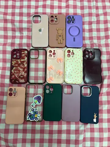 Collection of 13 Mixed iPhone 14 Pro Max Cases — Various Colors & Styles, Good Condition