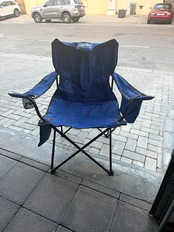 4 Coleman Foldable Camping Chair with Armrests and Cup Holder - Good Condition