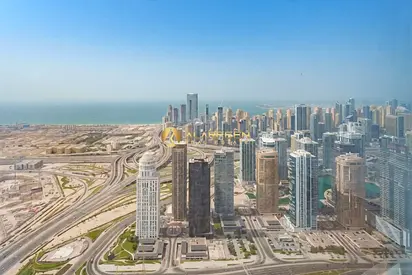 شقة كورنر بغرفتي نوم | برج أب تاون | أفق بانورامي وإطلالات على البحر | تشطيبات حديثة