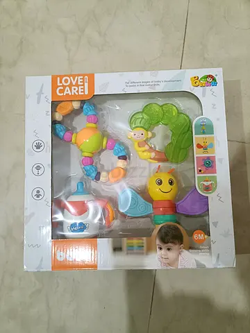 Love & Care Baby Rattle and Teether Set - New in Box