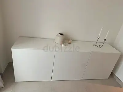 IKEA white wall-mounted storage cabinet - 3 doors, modern