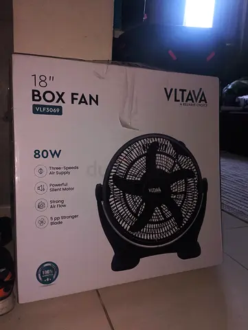 Vltava 18" Box Fan 80W — Powerful Floor/Box Fan (Like New)