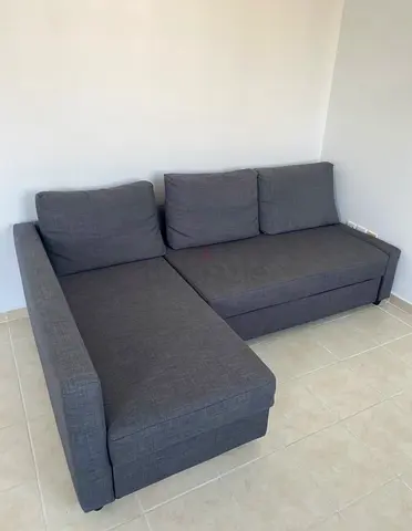 IKEA Friheten corner sofa-bed with storage, dark grey