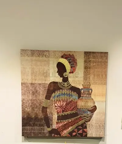 Large African Art Canvas Wall Painting — 1 Panel