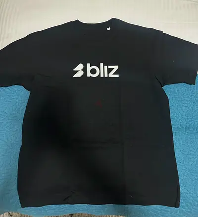 Black Bliz Logo T-shirt - Men’s Casual Tee, Good Condition