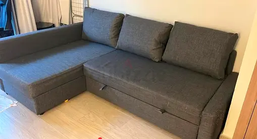 IKEA L shap Sofa store cum bed you can fix the