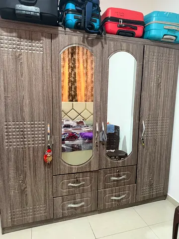 Classifieds: 5-door wood-effect wardrobe with mirrors and drawers ...