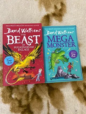 David Walliams Mega Monster & Beast (2 Kids Hardcover Books) - Good Condition