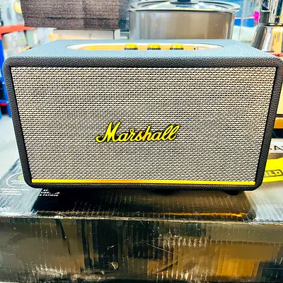 Marshall Bluetooth Speaker - Compact Portable Speaker (Black/Yellow Trim)