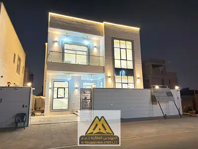 فيلا فاخرة للبيع في الزاهية عجمان | شاملة رسوم التسجيل والكهرباء والماء والمكيفات (بدون أي مصاريف خفية) | 5 غرف ماستر وصالة ومجلس وغرفة خادمة وكاميرات