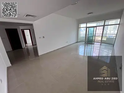 شقة غرفتين وصالة للإيجار السنوي في أبراج الهورايزون بالراشدية 1 عجمان، بجوار نستو وأعلى الجمعية التعاونية، بسعر 42 ألف درهم على 4 دفعات، موقع حيوي ومم