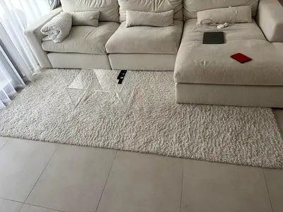 Ikea Large off-white shaggy rug — excellent condition