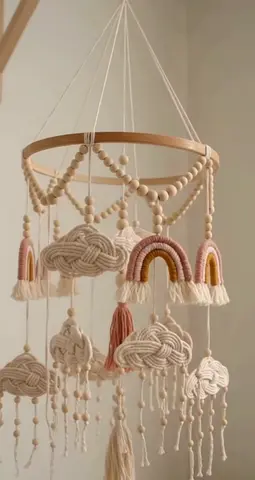 Rainbow baby crib hanging