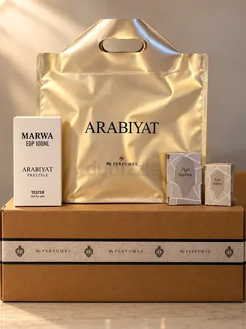 Marwa by Arabiyat Prestige Tester 100ml. Perfume kit - brand new, full packaging with 2 atomizers