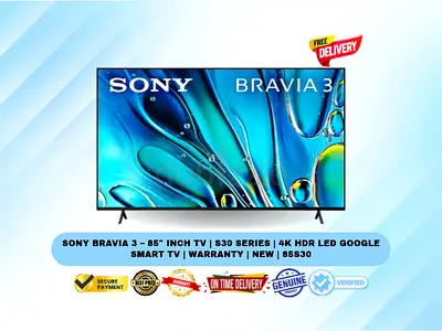 Sony BRAVIA 3 – 85″ Inch TV | S30 Series | 4K HDR LED Google Smart TV | Warranty | New | 85S30
