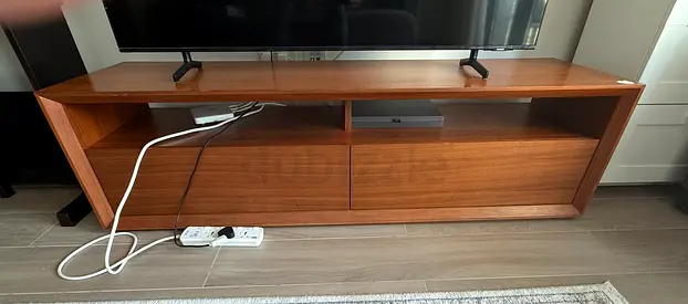 Solid wood TV console / entertainment unit in good condition
