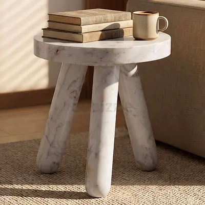 New Cavon Harper Geniune Marble Accent Table