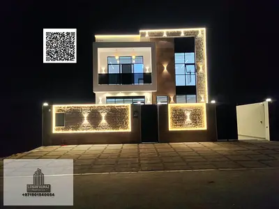 Villa for sale in Ajman, Al Helio . 4 master bedrooms, majlis, living room, and maid's room. Bank f