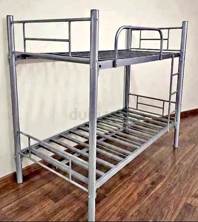 Metal Bunk Bed Frame - Silver, Sturdy Double Decker