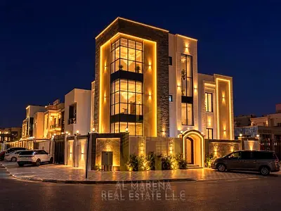 Exclusive Offer in Al Amra, Ajman | Brand-New Corner Villa | 6 Master Bedrooms | Two Floors + Roof | Fees and Services Included