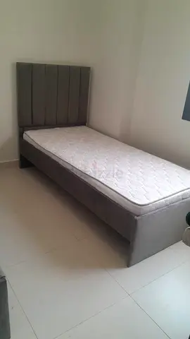 BRAND NEW SINGLE VELVET BED WITH MATTRESS FOR SALE