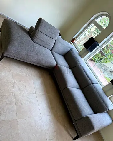 Amazing Condition Natuzzi L Shape Sofa Gray color