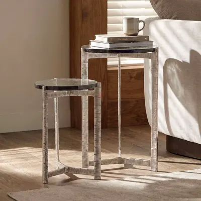 New Cavon Elson 2-Piece Glass Top Accent Table Set